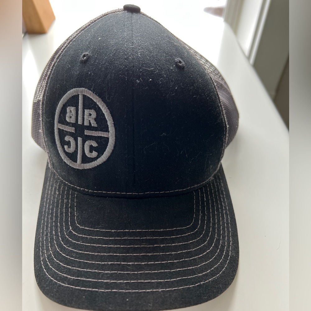 Black Riffle trucker hat.  Black